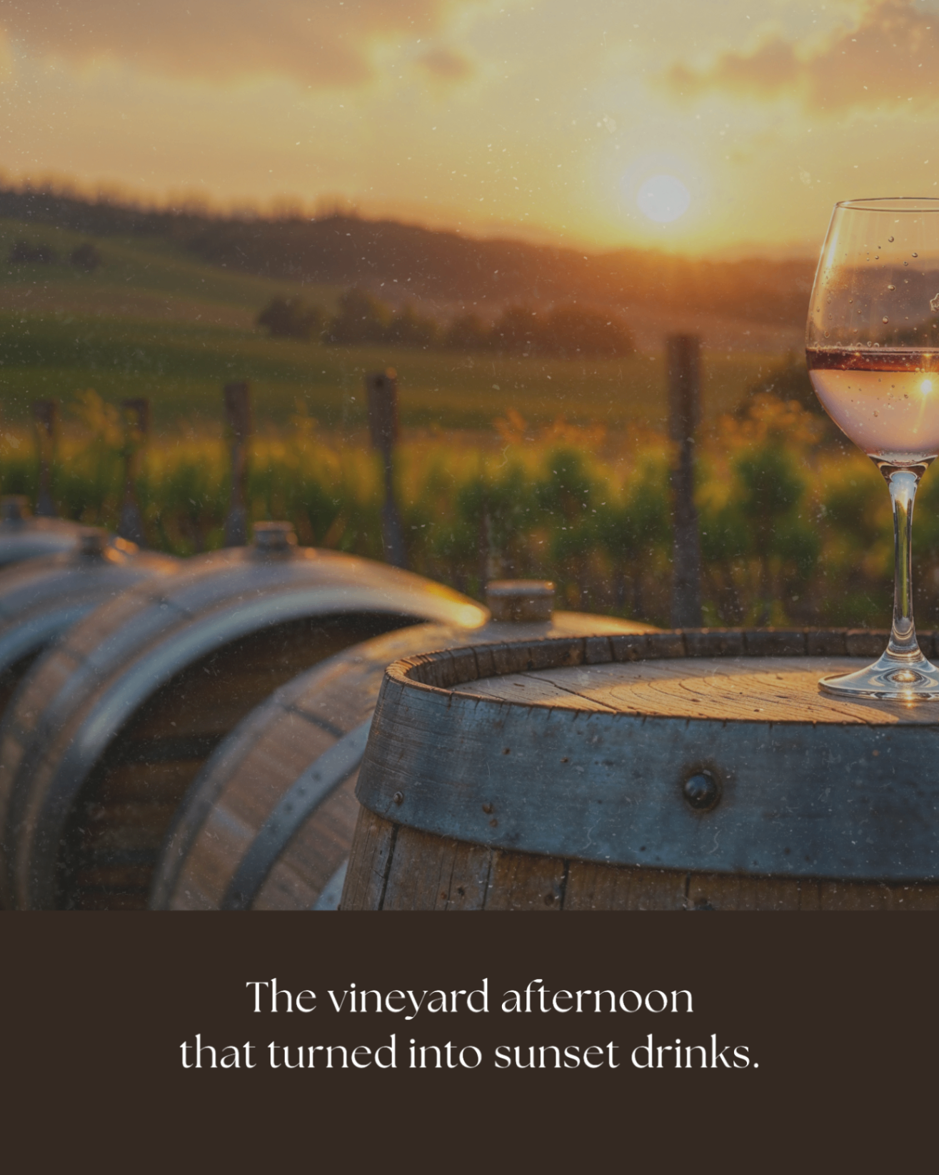 The vineyard afternoon that turned into sunset drinks — a moment-first story from JUNO.