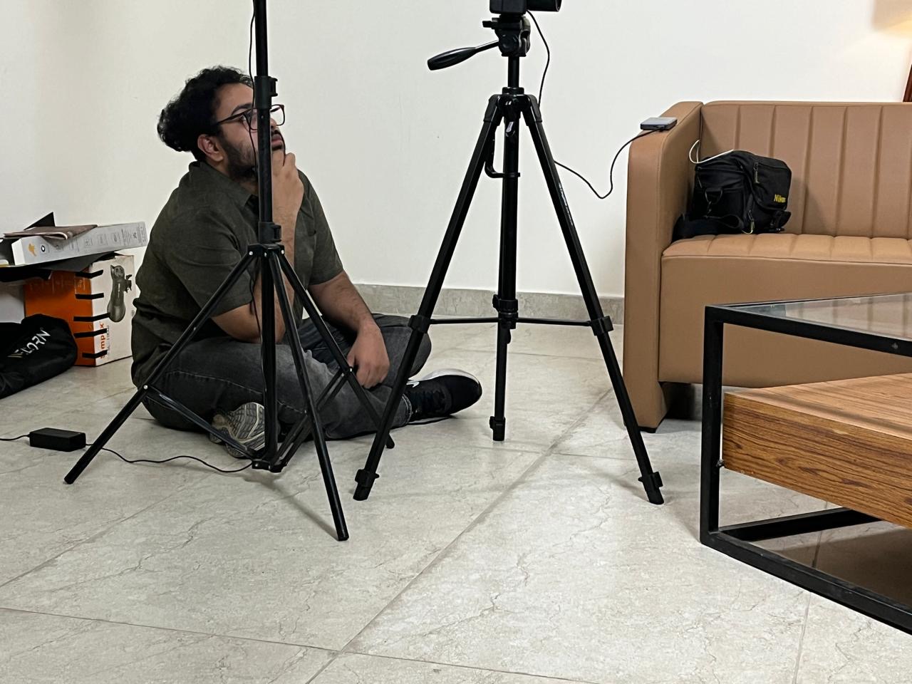Adarsh on set — behind the camera